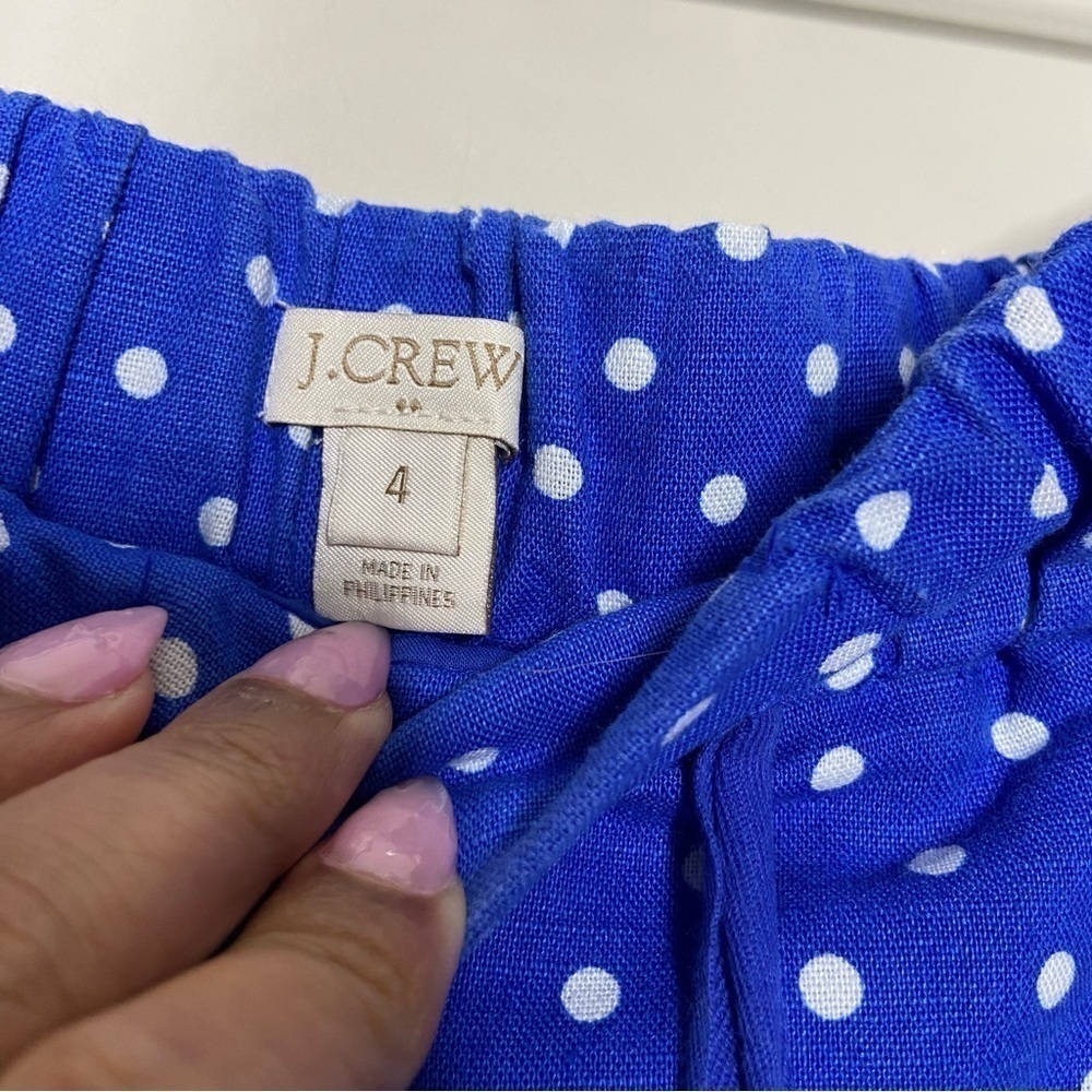 J Crew Polka Dot A Line Skirt With Pockets Size 4 - Picture 4 of 8